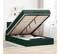 vidaXL Lit ottoman moderne avec matelas mousse ajustable velours noir 100 x 200 cm