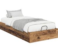 Cadre de lit ottoman avec stockage Bois ancien 193 x 90 x 25 cm