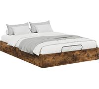 Cadre de lit ottoman avec stockage Chêne Fumé 193 x 140 x 25 cm
