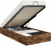 Cadre de lit ottoman avec stockage Chêne Fumé 203 x 90 x 25 cm