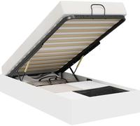 Cadre de lit ottoman Blanc 80,5 x 200 cm Bois d’ingénierie