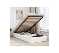 Cadre de lit Ottoman sans Matelas Blanc 100x200 cm Similicuir, vidaXL