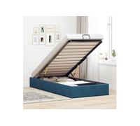 vidaXL Cadre de lit ottoman 3310947 sans matelas velours 100x200 cm Bleu foncé