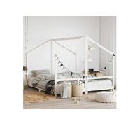 vidaXL Cadre de lit d'enfant blanc 2x(90x200) cm bois de pin massif
