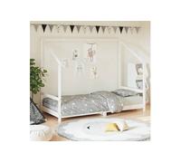 Vidaxl Cadre De Lit Pour Enfants Blanc 90x200 Cm Bois De Pin Massif