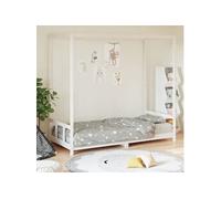 Vidaxl Cadre De Lit Pour Enfants Blanc 90x200 Cm Bois De Pin Massif