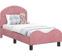 Cadre de lit pour tout-petit avec tête de lit Rose 70 x 140 cm