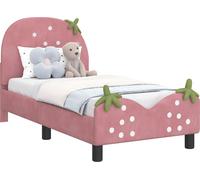 Cadre de lit pour tout-petit avec tête de lit Rose 70 x 140 cm