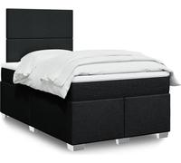 Cadre de lit pratique avec sommier à lattes - Lit boxspring avec matelas Noir 120x200 cm Tissu - Lits classiques ,meubles design 3239765 5parcel