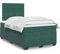 Cadre de lit pratique avec sommier à lattes - Lit Boxspring avec matelas Vert foncé 120x190 cm Velours - Lits classiques ,meubles design 4388242 6parcel