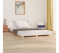 vidaXL Cadre de lit sans matelas 824598 120x190 cm bois de pin massif Marron