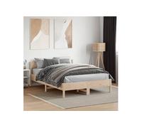 Cadre de lit sans matelas 140x190 cm bois de pin massif