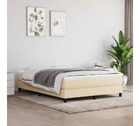 Cadre de lit sans matelas 140x190 cm crème VIDAXL