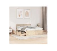 vidaXL Cadre de lit sans Matelas 160x200 cm Bois Massif de pin