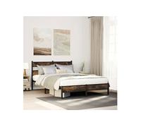 Cadre de lit sans matelas avec tête de lit 140x200 cm, lit double, meuble de chambre à coucher, lit d'appoint, lit, 4017201