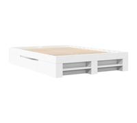 Cadre de lit sans matelas blanc 140x190 cm bois d ingénierie