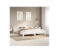 vidaXL Cadre de lit sans matelas blanc 180x200 cm bois massif de pin 855559