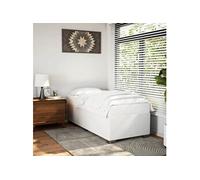 vidaXL Cadre de lit 3284537 sans matelas 90x190 cm similicuir Blanc