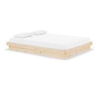 Cadre de lit sans matelas bois massif 140x190 cm