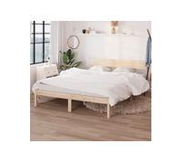 Cadre de lit sans matelas bois massif 160x200 cm