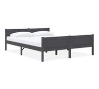 vidaXL Cadre de lit sans matelas bois massif de pin gris 160x200 cm 322128