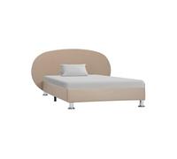 Cadre de lit sans matelas cappuccino similicuir 100x200 cm