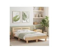 Cadre de lit sans matelas chêne sonoma 120x200 cm