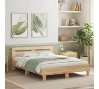 vidaXL Cadre de lit sans matelas chêne sonoma 140x190 cm 3207436