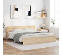 vidaXL Cadre de lit sans Matelas chêne Sonoma 160x200 cm