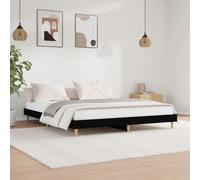 vidaXL Cadre de lit sans matelas noir 120x190 cm bois d'ingénierie
