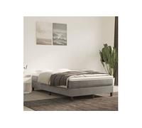 Cadre de lit sans matelas gris clair 120x200 cm velours