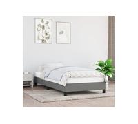 Cadre de lit sans matelas gris foncé 80x200 cm tissu