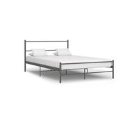 Cadre de lit sans matelas gris métal 120x200 cm