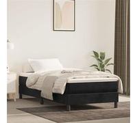 Cadre de lit sans matelas noir 100x200 cm velours Noir G