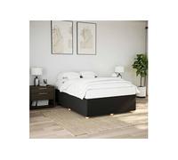 Cadre de lit sans matelas noir 160x200 cm tissu 3284745