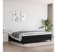 vidaXL Cadre de lit à Lattes, Lit Rembourré avec Pieds, Lit Double avec Sommier à Lattes, Lit Adulte de Chambre à Coucher, Moderne, Noir 200x200 cm Tissu
