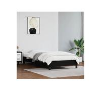 vidaXL Cadre de lit similicuir 90 x 190 cm sans matelas – Noir