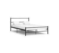 Cadre de lit sans matelas noir métal 120x200 cm