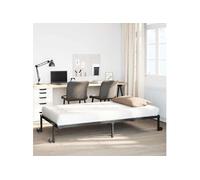 vidaXL Cadre de lit sans matelas pliable noir 100x200 cm acier, cadre de lit en métal, cadre de lit pliable, sommier, cadre 4103962 Noir G