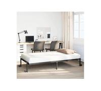 vidaXL Cadre de lit simple pliable sans matelas 107x203 cm acier noir - sommier