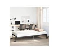 vidaXL Cadre de lit simple pliable sans matelas 107x203 cm acier noir - sommier