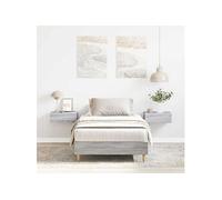 Cadre de lit sans matelas sonoma gris 75x190 cm, meuble de chambre à coucher, sommier, lit simple, lit, châlit, lit 861098