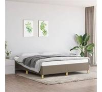 vidaXL Cadre de lit tissu taupe 160x200 cm sans matelas