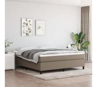 Cadre de lit sans matelas taupe 180x200 cm tissu Taupe G