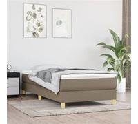 Cadre de lit sans matelas taupe 90x200 cm tissu Taupe G