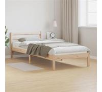 Cadre de lit vidaXL avec tête de lit 80x220 cm en bois de pin massif 869774 Marron G