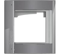 Cadre de recouvrement BTICINO, support modulaire 1 module, interphone SFERA, aluminium, Allstreet, 1 pièce.