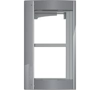 Cadre de recouvrement BTICINO + support modulaire, 2 modules, interphone SFERA, aluminium, Allstreet, 1 pièce.
