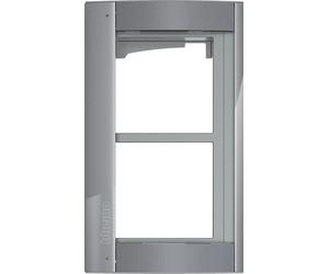 Cadre de recouvrement BTICINO + support modulaire, 2 modules, interphone SFERA, aluminium, Allstreet, 1 pièce.