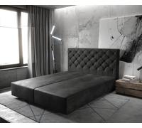 Cadre-de-sommier Dream-Great 160x200 Microfibre Anthracite Vintage